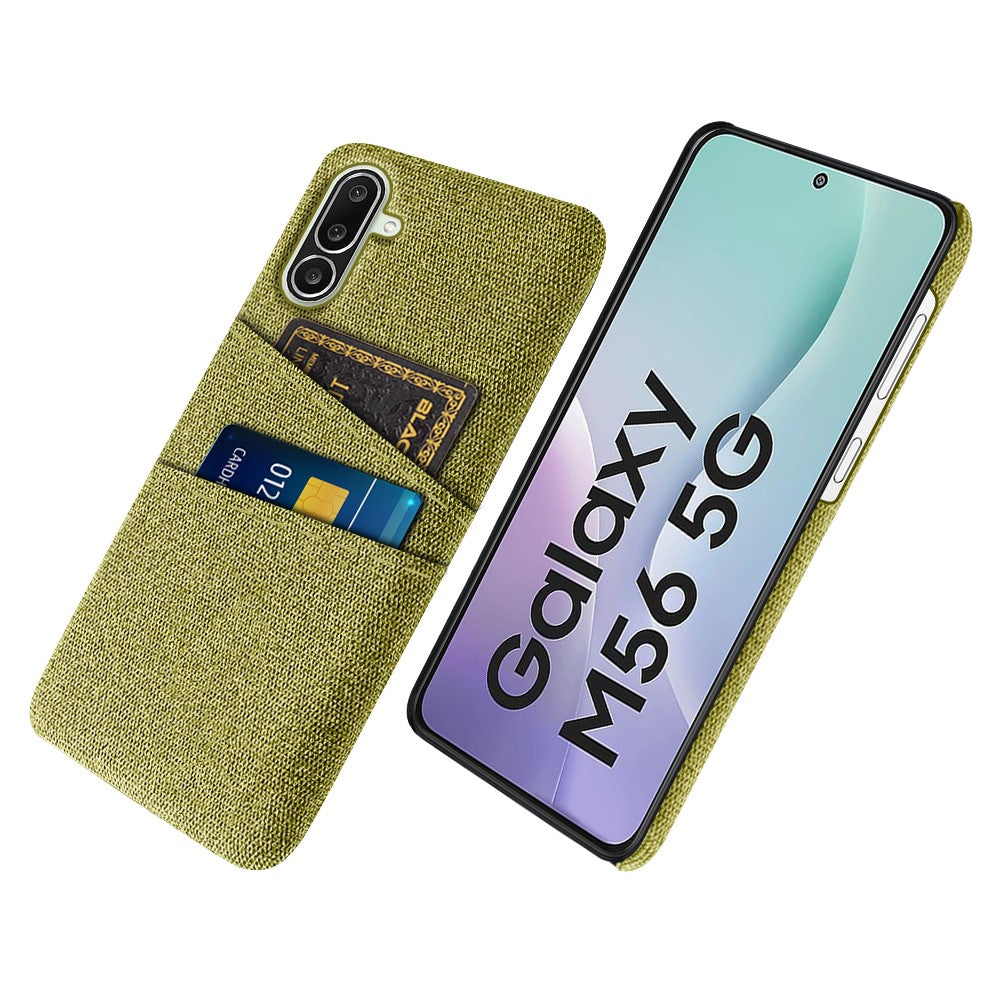 For Samsung Galaxy M56 5G Case Cloth + Hard PC Phone Cover with Dual Card Slots