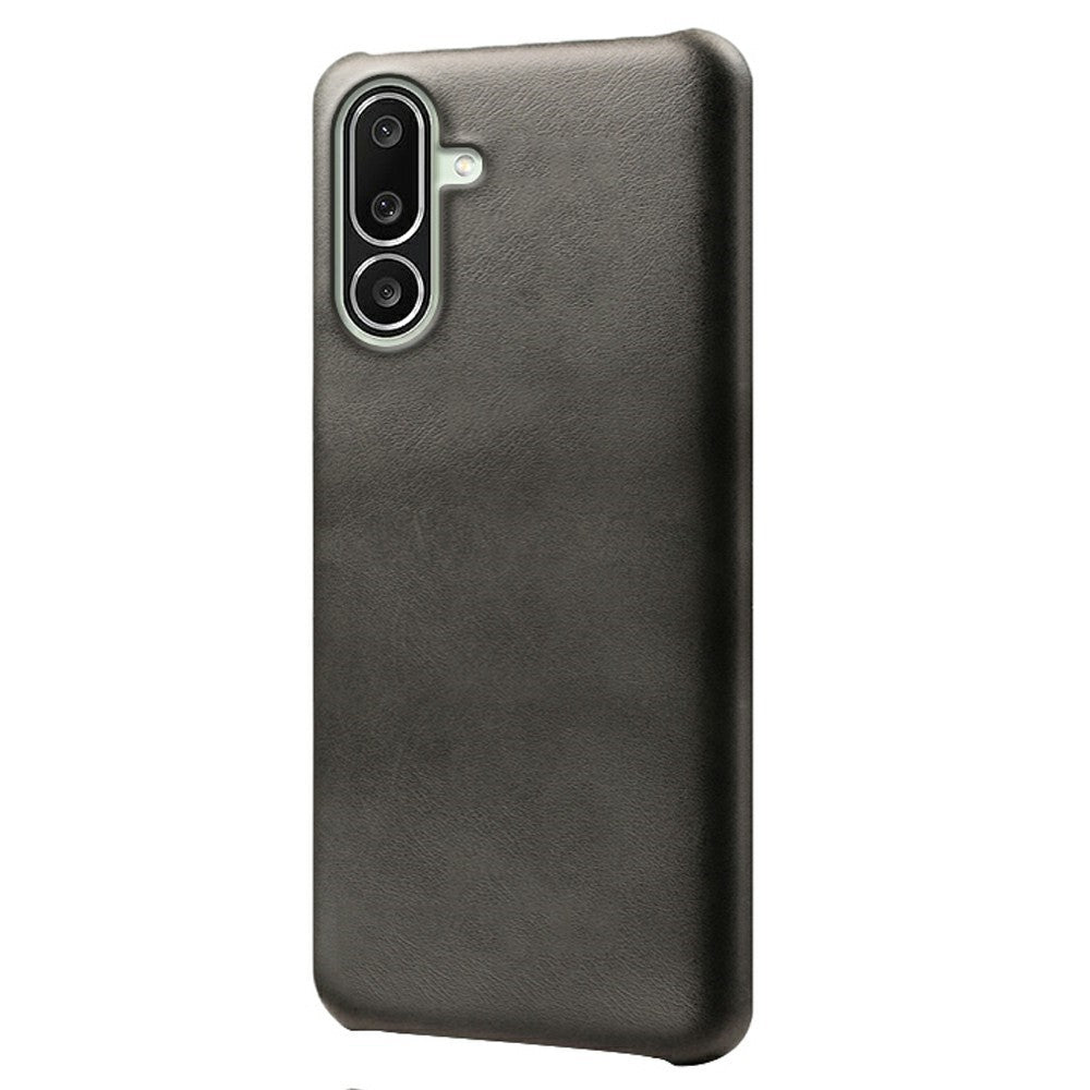 For Samsung Galaxy M56 5G Case Calf Texture PU Leather Hard PC Protective Phone Cover