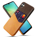 Til Samsung Galaxy A07 4G Cover PU Læder Stof Tekstur Hårdt PC Telefoncover med Kortlomme