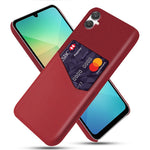 Til Samsung Galaxy A07 4G Cover PU Læder Stof Tekstur Hårdt PC Telefoncover med Kortlomme