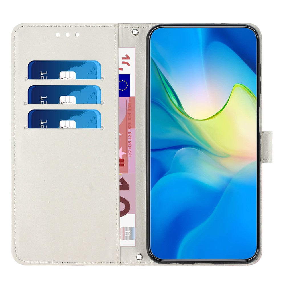 For Xiaomi Redmi A5 NFC (EU) (173.45mm) Stand Case Marble Pattern PU Leather Wallet Phone Cover