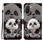 For Xiaomi Redmi A5 NFC (EU) (173.45mm) Leather Case Stand Wallet Pattern Printing Phone Cover with Wrist Strap