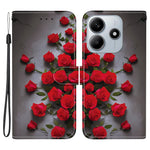 For Xiaomi Redmi Note 14 5G Leather Case Stand Wallet Pattern Printing Phone Cover with Wrist Strap