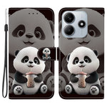 For Xiaomi Redmi Note 14 5G Leather Case Stand Wallet Pattern Printing Phone Cover with Wrist Strap
