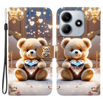 For Xiaomi Redmi Note 14 5G Leather Case Stand Wallet Pattern Printing Phone Cover with Wrist Strap