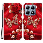 For Xiaomi 14T Pro Leather Case Stand Wallet Pattern Printing Phone Cover with Wrist Strap