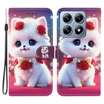 For Xiaomi 14T Pro Leather Case Stand Wallet Pattern Printing Phone Cover with Wrist Strap