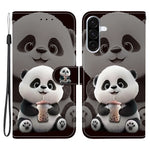 For Samsung Galaxy A56 5G Leather Case Stand Wallet Pattern Printing Phone Cover with Wrist Strap