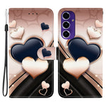Til Samsung Galaxy A18 5G / A17 5G / A17 4G / A26 5G lædercover med stativ, pung og mønsterprint samt håndledsrem
