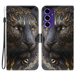 Til Samsung Galaxy A18 5G / A17 5G / A17 4G / A26 5G lædercover med stativ, pung og mønsterprint samt håndledsrem