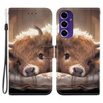 Til Samsung Galaxy A18 5G / A17 5G / A17 4G / A26 5G lædercover med stativ, pung og mønsterprint samt håndledsrem