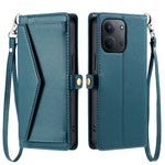 For Xiaomi Redmi 15C 5G (EU) (173mm) / 15C 4G (EU) (173mm) Leather Case with Wrist Strap Wallet Stand Phone Cover