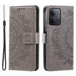 For Xiaomi Redmi 15C 5G (EU) (173mm) / 15C 4G (EU) (173mm) Stand Case Imprinted Totem PU Leather Wallet Phone Cover with Wrist Strap