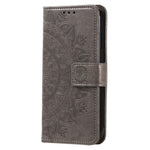 For Xiaomi Redmi 15C 5G (EU) (173mm) / 15C 4G (EU) (173mm) Stand Case Imprinted Totem PU Leather Wallet Phone Cover with Wrist Strap