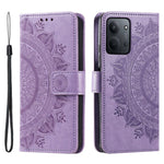 For Xiaomi Redmi 15C 5G (EU) (173mm) / 15C 4G (EU) (173mm) Stand Case Imprinted Totem PU Leather Wallet Phone Cover with Wrist Strap