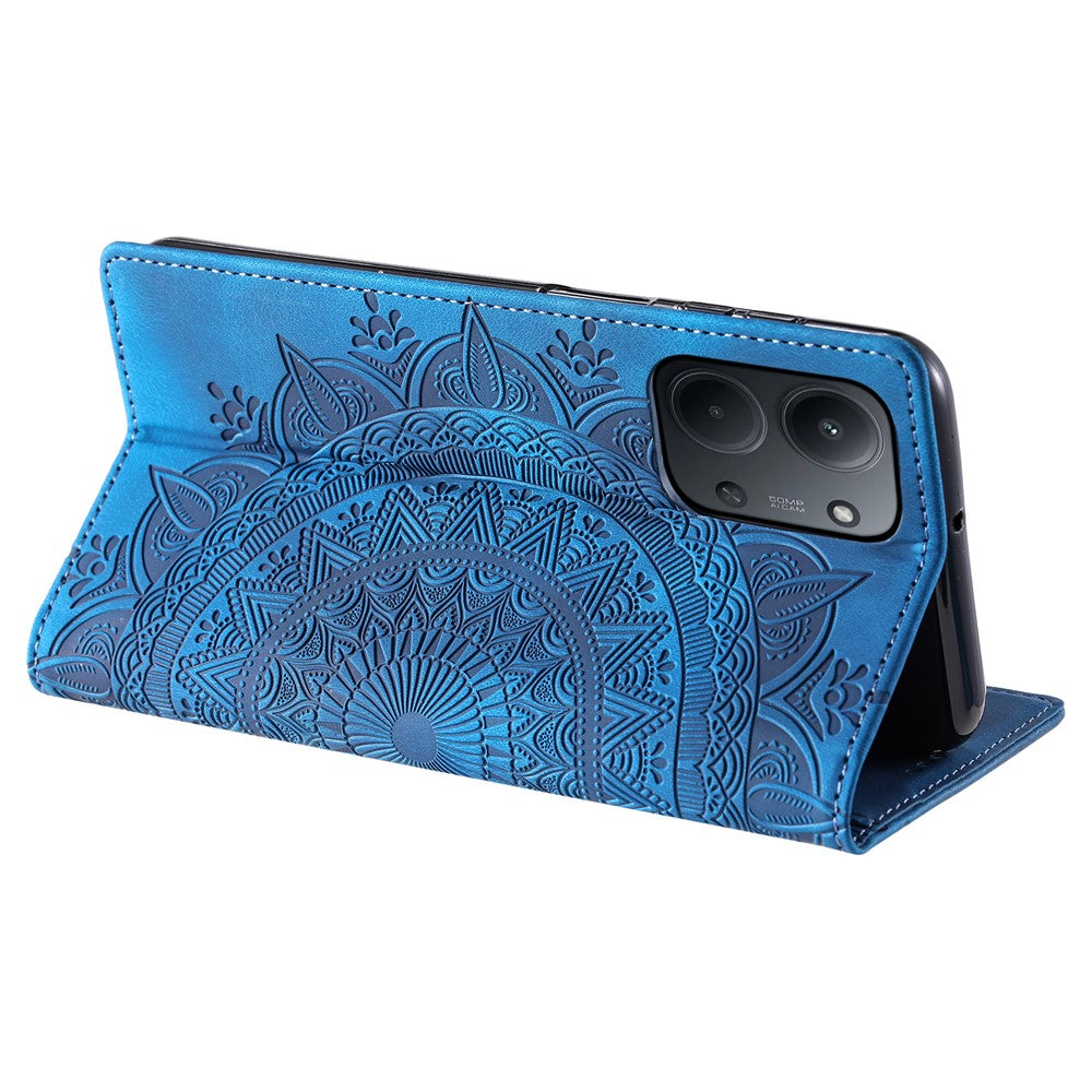 For Xiaomi Redmi 15C 5G (EU) (173mm) / 15C 4G (EU) (173mm) Case Magnetic Closing Leather Phone Cover Pattern Imprinted