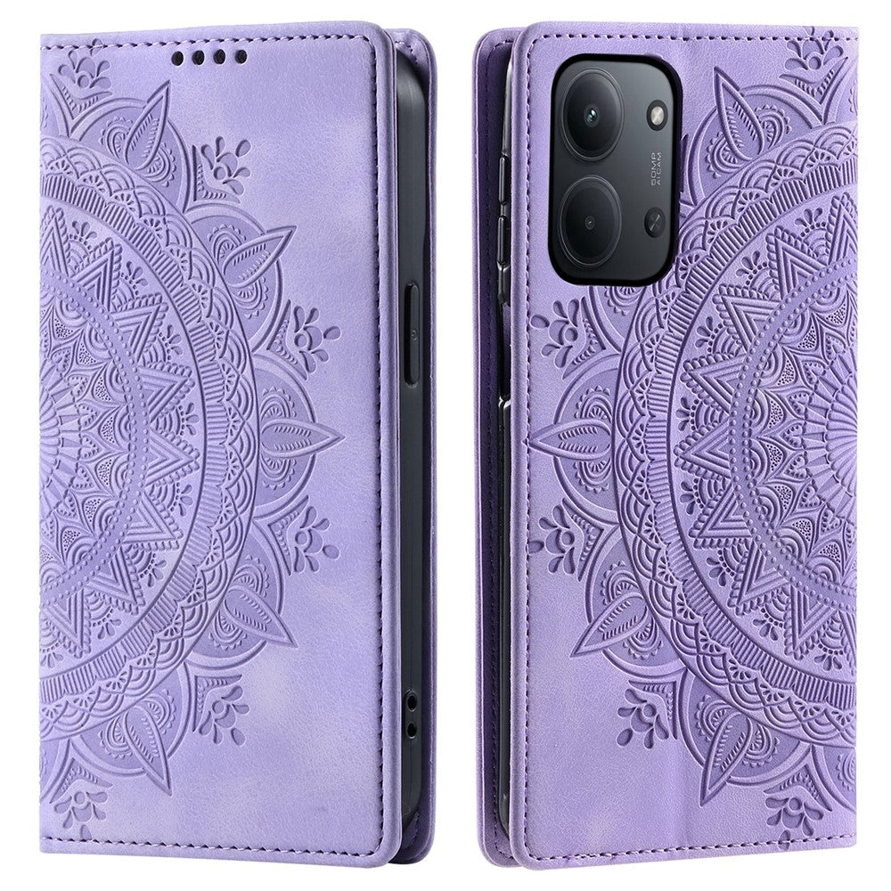 For Xiaomi Redmi 15C 5G (EU) (173mm) / 15C 4G (EU) (173mm) Case Magnetic Closing Leather Phone Cover Pattern Imprinted
