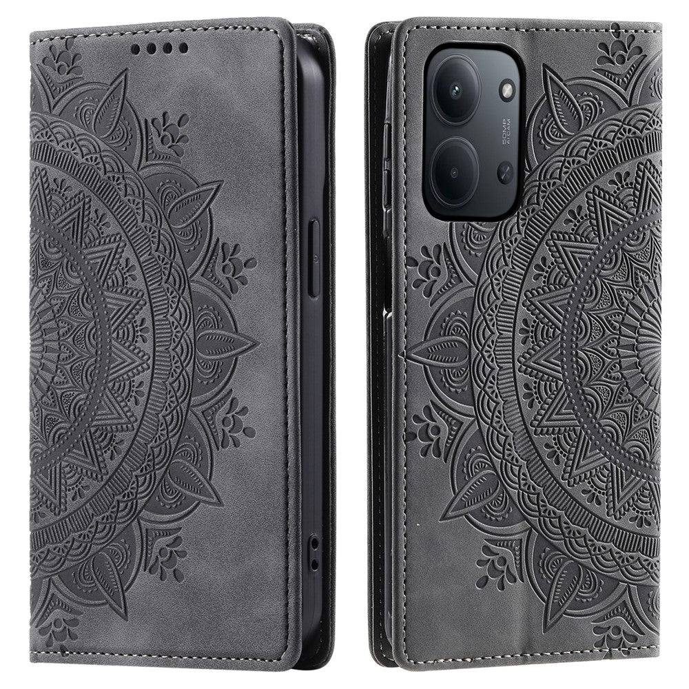 For Xiaomi Redmi 15C 5G (EU) (173mm) / 15C 4G (EU) (173mm) Case Magnetic Closing Leather Phone Cover Pattern Imprinted