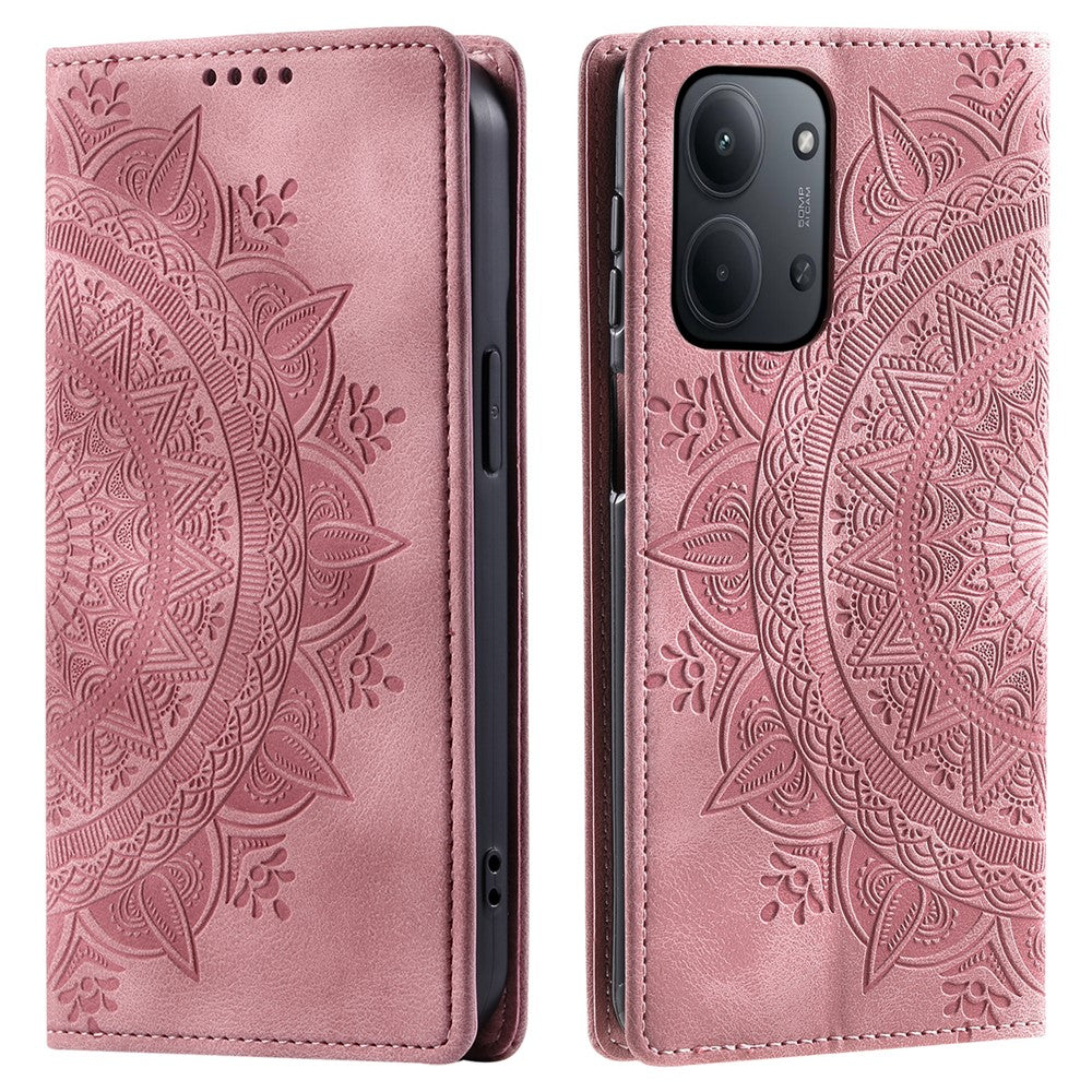 For Xiaomi Redmi 15C 5G (EU) (173mm) / 15C 4G (EU) (173mm) Case Magnetic Closing Leather Phone Cover Pattern Imprinted
