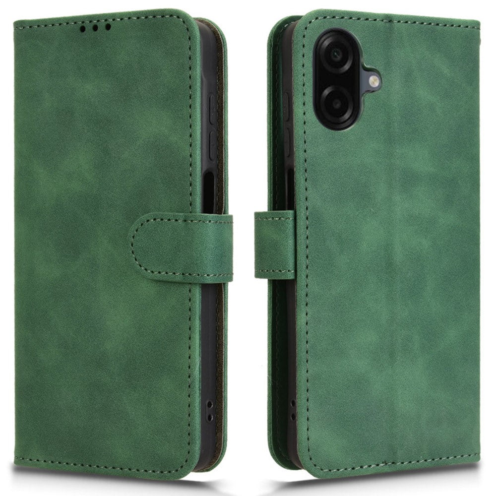 Lædercover til Samsung Galaxy A08 5G / A08 4G / A07 5G / A07 4G / A07s 4G, stødsikkert lædercover med lynlås og foldbart mønster