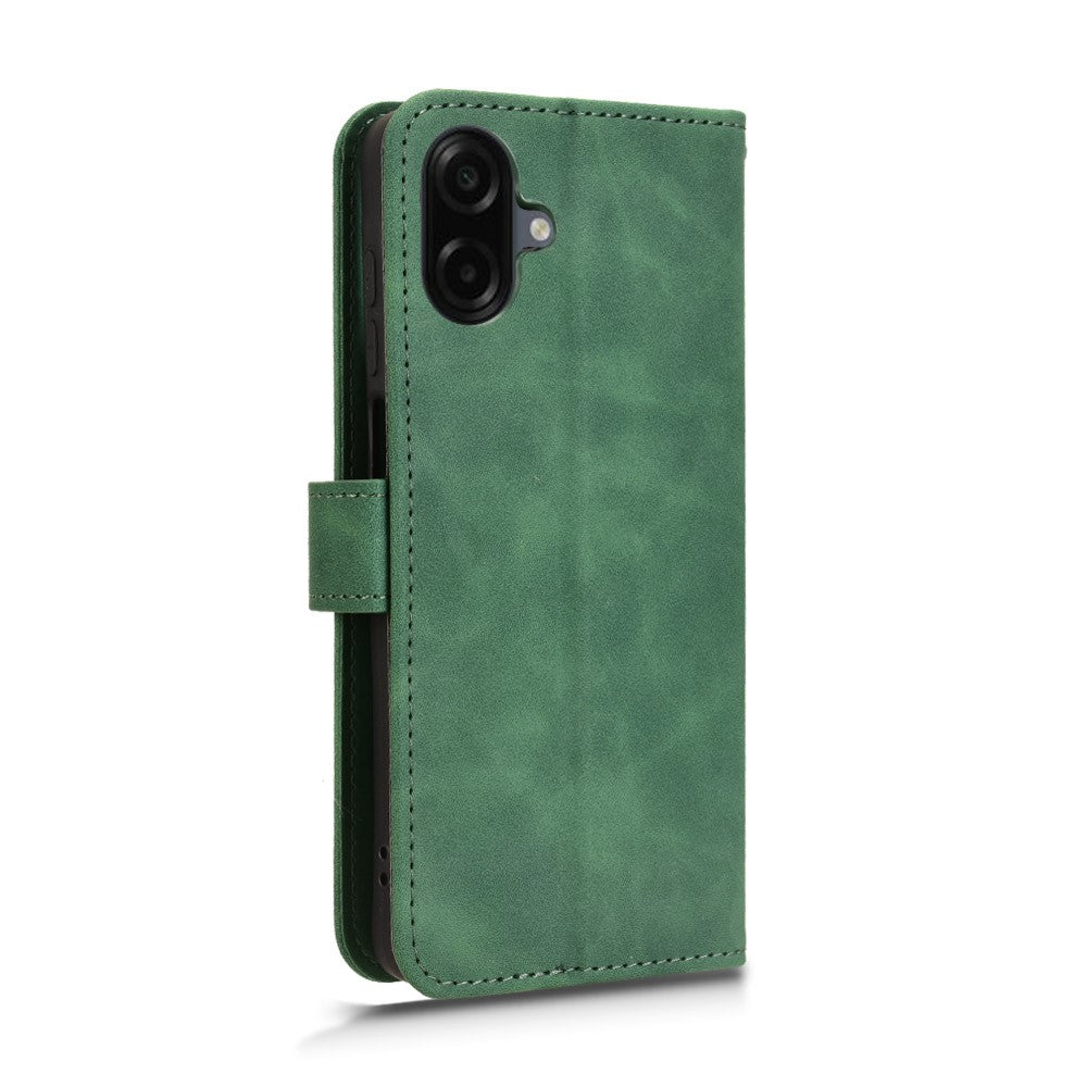 Lædercover til Samsung Galaxy A08 5G / A08 4G / A07 5G / A07 4G / A07s 4G, stødsikkert lædercover med lynlås og foldbart mønster