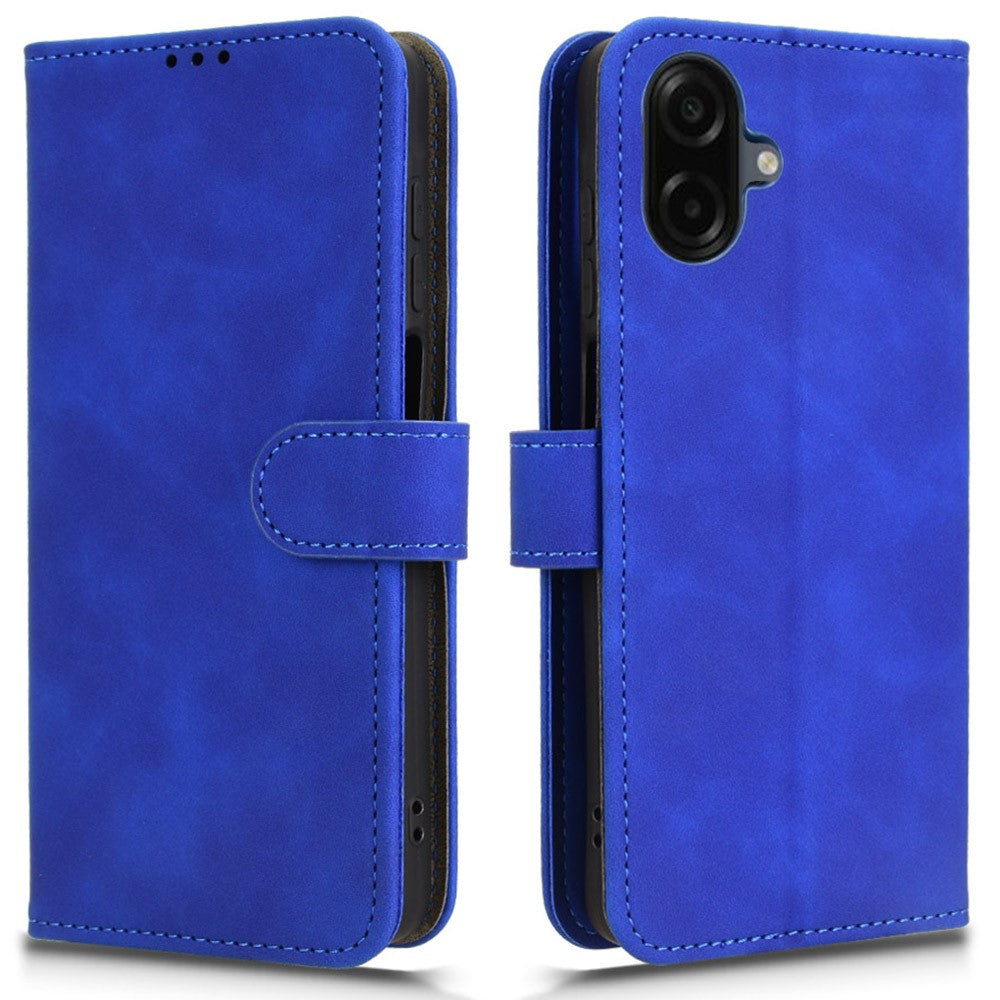 Lædercover til Samsung Galaxy A08 5G / A08 4G / A07 5G / A07 4G / A07s 4G, stødsikkert lædercover med lynlås og foldbart mønster