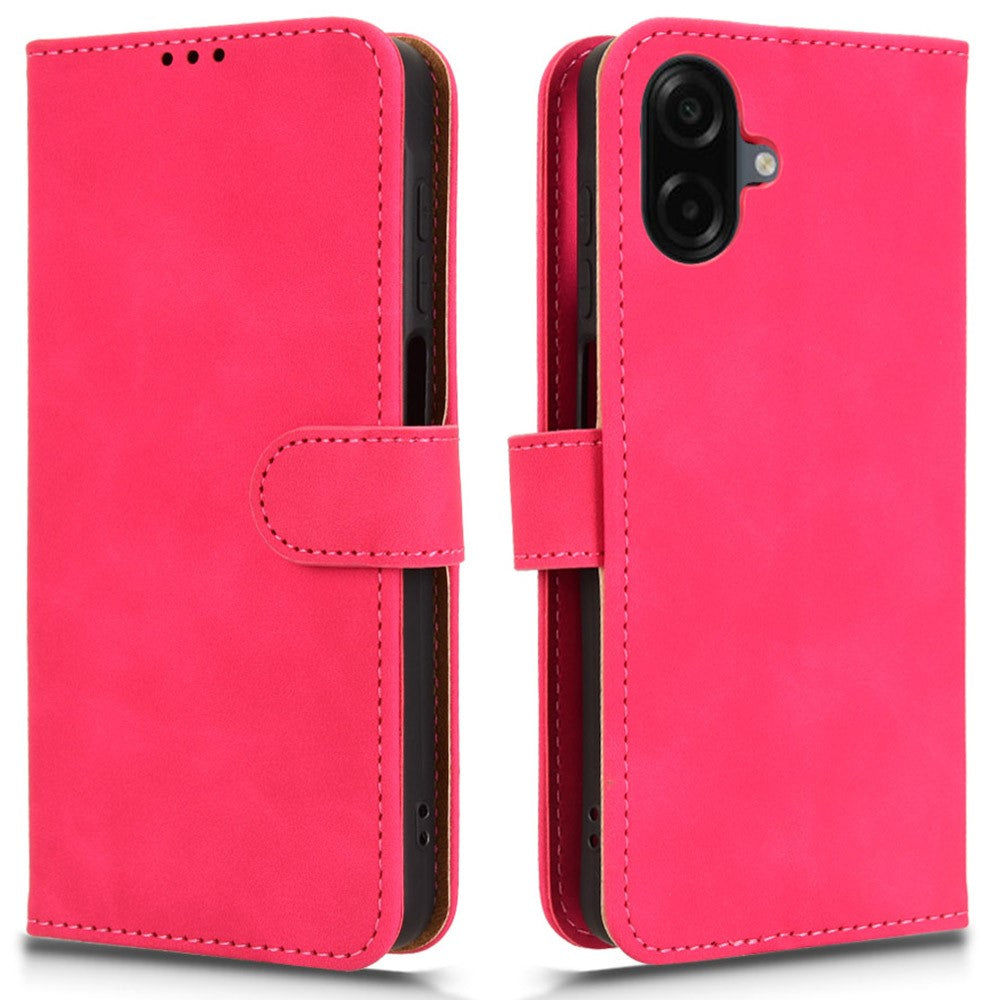 Lædercover til Samsung Galaxy A08 5G / A08 4G / A07 5G / A07 4G / A07s 4G, stødsikkert lædercover med lynlås og foldbart mønster