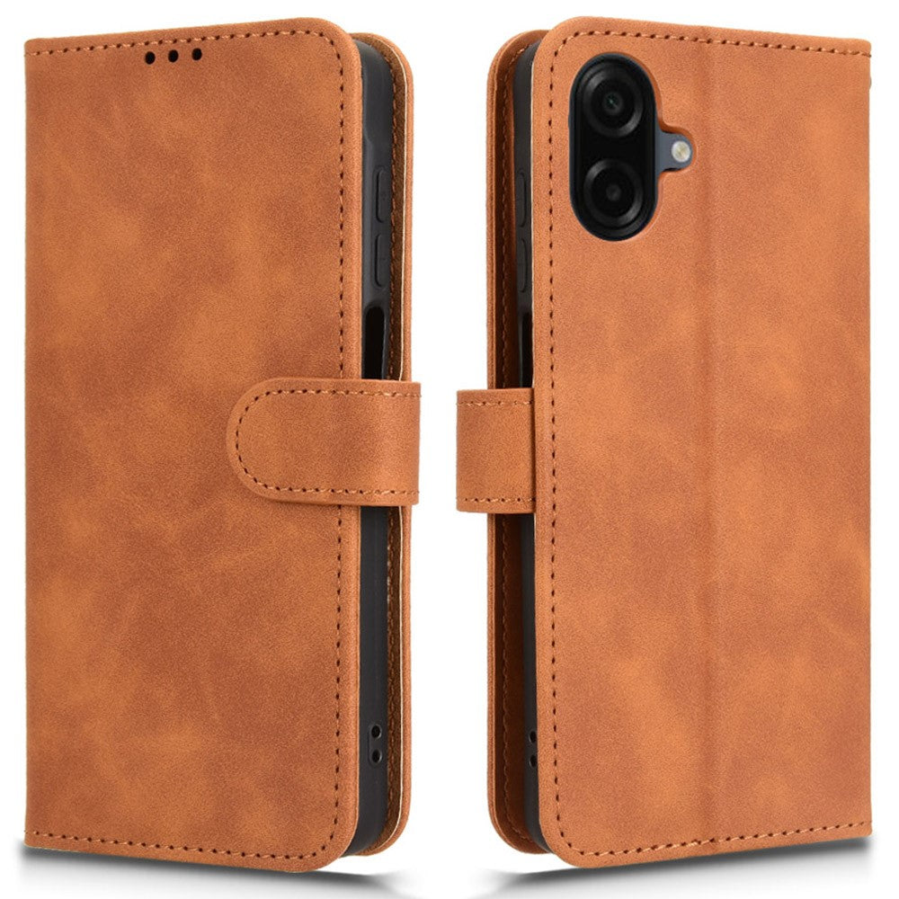 Lædercover til Samsung Galaxy A08 5G / A08 4G / A07 5G / A07 4G / A07s 4G, stødsikkert lædercover med lynlås og foldbart mønster