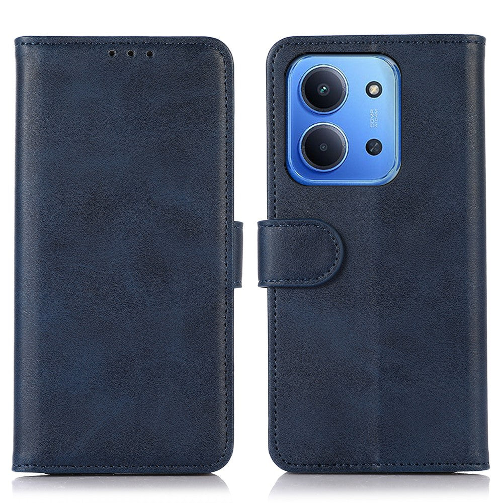 For Xiaomi Redmi 15C 5G (EU) (173mm) / 15C 4G (EU) (173mm) Case Cowhide Texture Leather Wallet Phone Cover with Stand