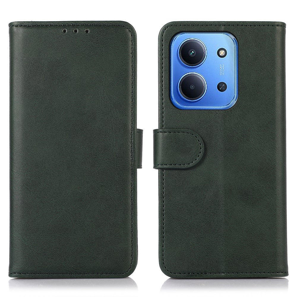 For Xiaomi Redmi 15C 5G (EU) (173mm) / 15C 4G (EU) (173mm) Case Cowhide Texture Leather Wallet Phone Cover with Stand