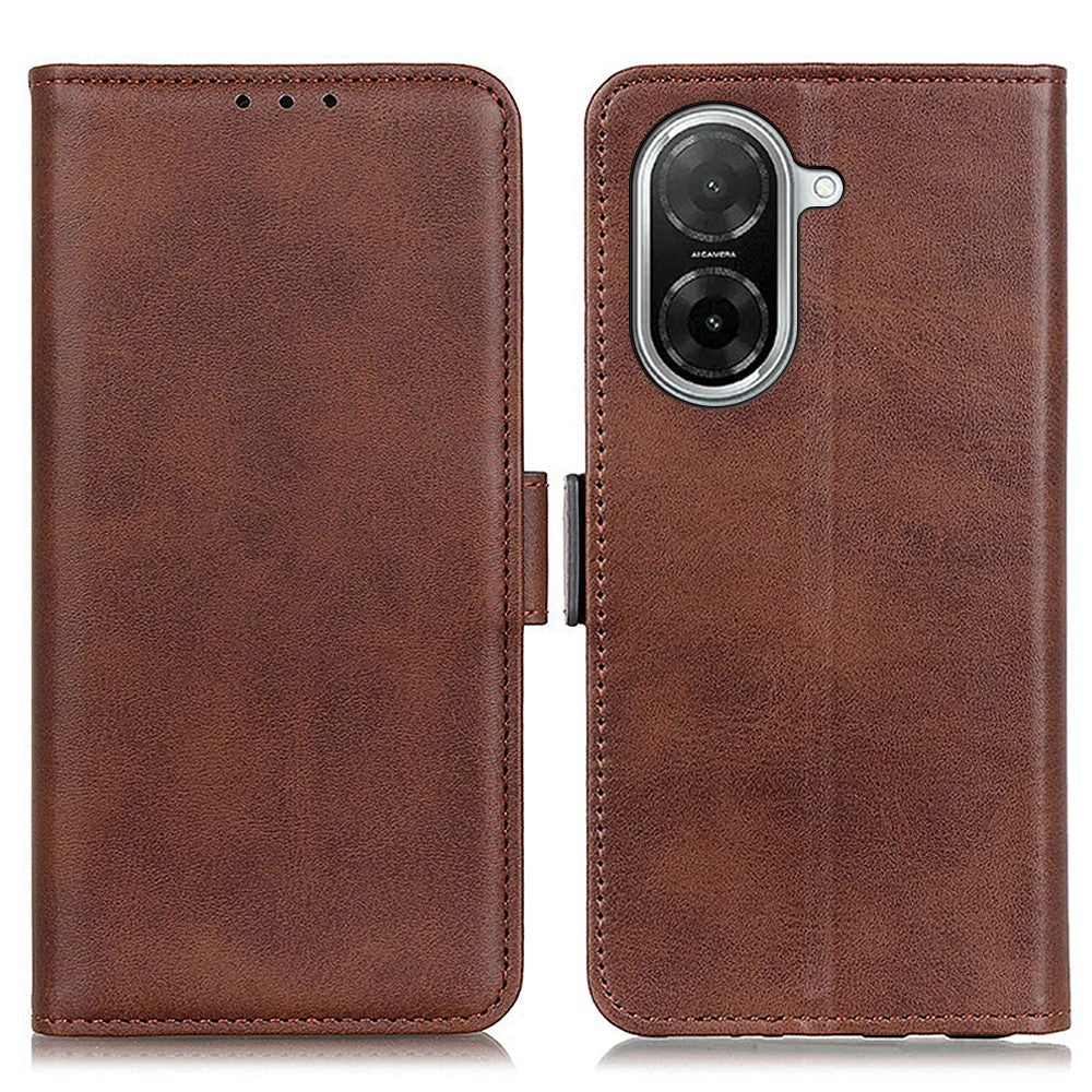 For Xiaomi Redmi A5 NFC (EU) (173.45mm) Case Stand Cowhide Texture PU Leather Phone Cover