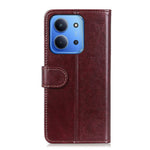 Xiaomi Redmi 15C 4G (Global) (171mm) / Poco C85 4G (171mm) skal Crazy Horse textur PU-läder mobilstativ