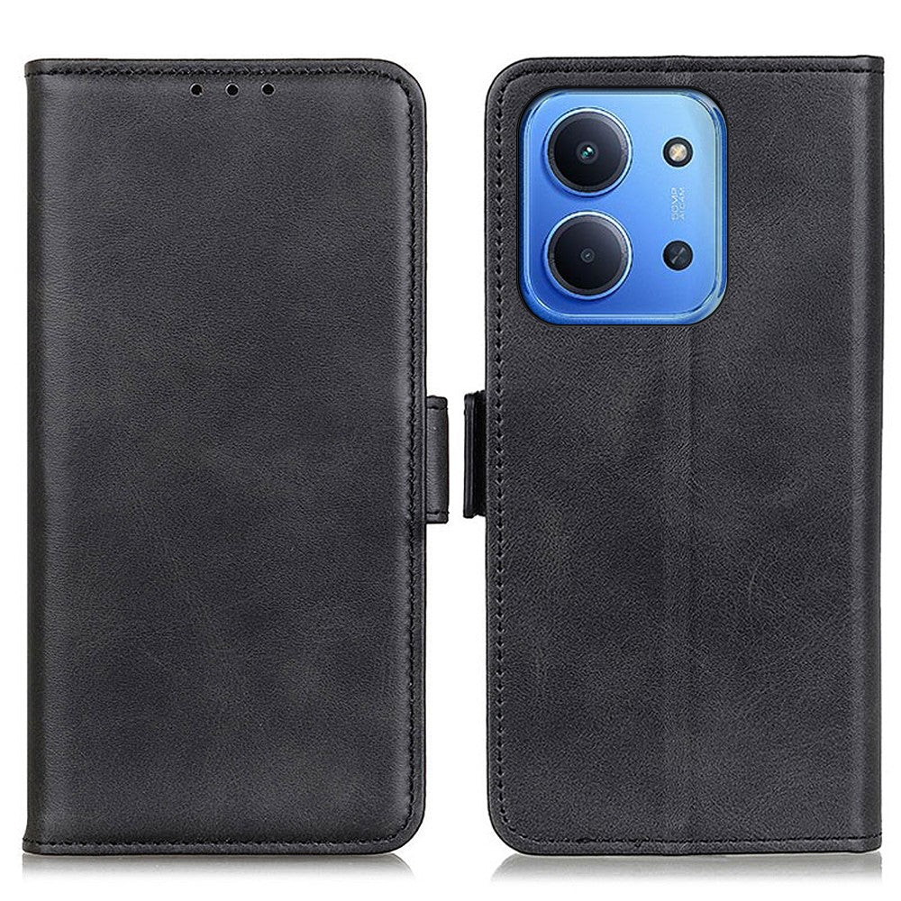 For Xiaomi Redmi 15C 5G (EU) (173mm) / 15C 4G (EU) (173mm) Case Stand Cowhide Texture PU Leather Phone Cover