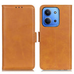 For Xiaomi Redmi 15C 5G (EU) (173mm) / 15C 4G (EU) (173mm) Case Stand Cowhide Texture PU Leather Phone Cover