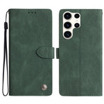 For Samsung Galaxy S24 Ultra Leather Case Solid Color Phone Wallet Cover