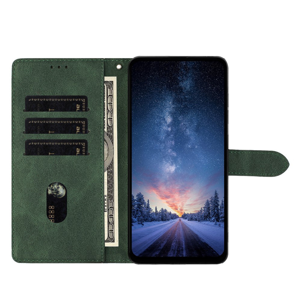 For Samsung Galaxy S24 Ultra Leather Case Solid Color Phone Wallet Cover