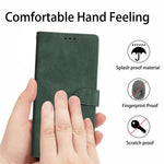 For Samsung Galaxy S24 Ultra Leather Case Solid Color Phone Wallet Cover