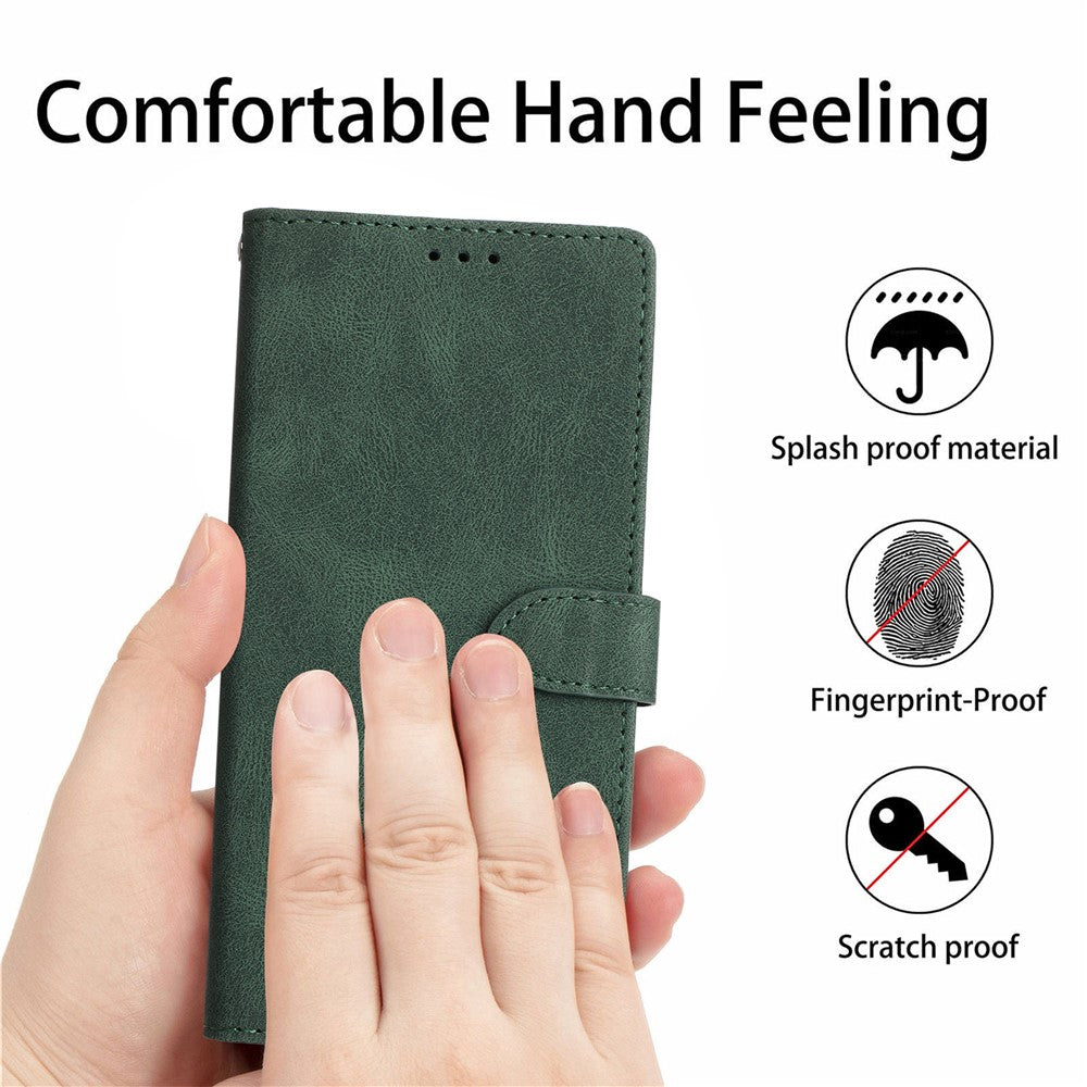 For Samsung Galaxy S24 Ultra Leather Case Solid Color Phone Wallet Cover