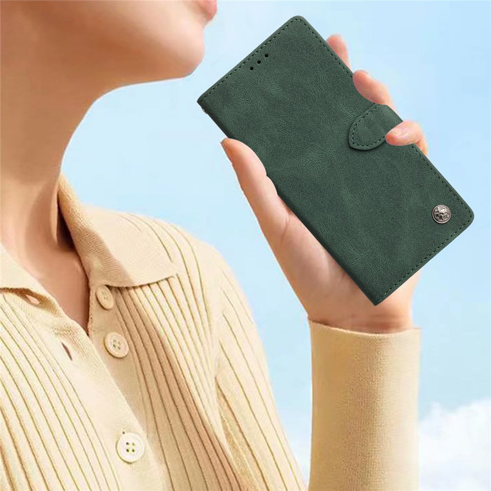 For Samsung Galaxy S24 Ultra Leather Case Solid Color Phone Wallet Cover