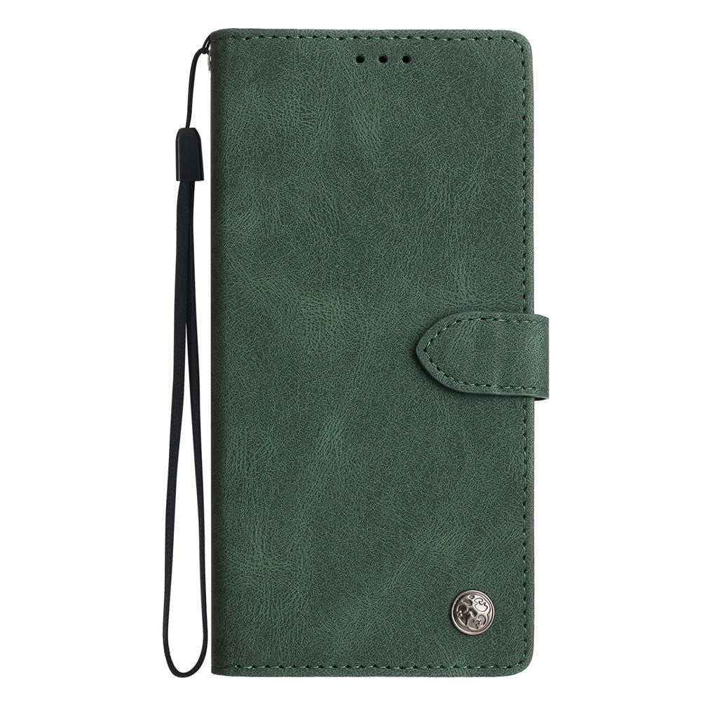 For Samsung Galaxy S24 Ultra Leather Case Solid Color Phone Wallet Cover