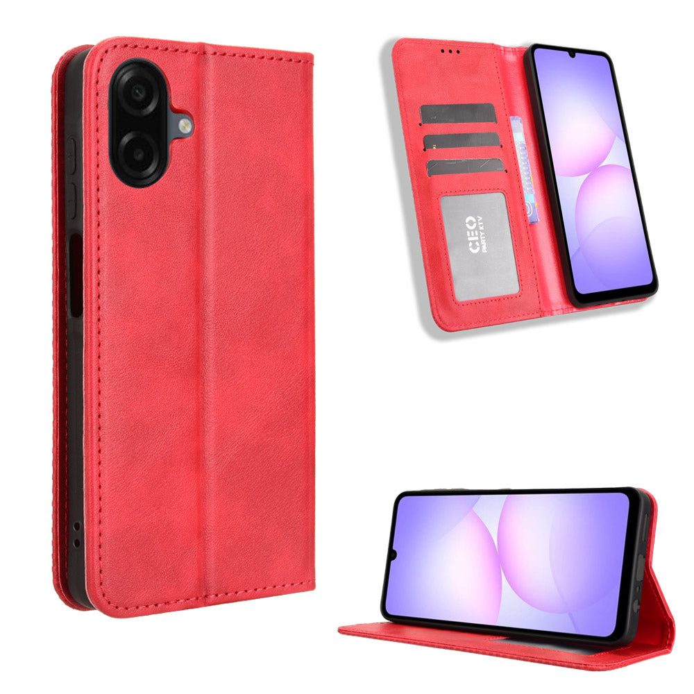 Samsung Galaxy A08 5G / A08 4G / A07 4G Läderfodral Plånboksfodral Retro Textur mobilskal