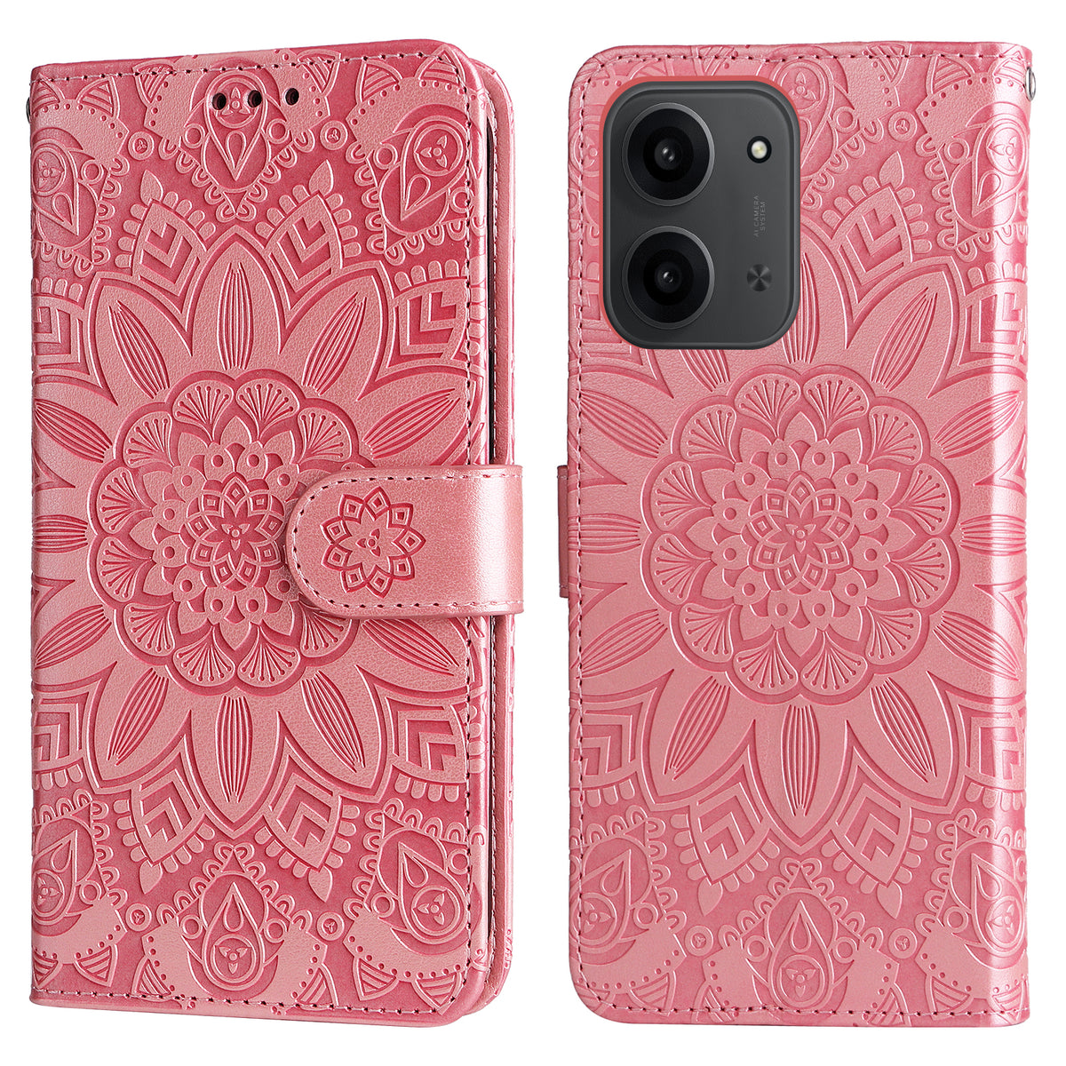 Xiaomi Redmi 15C 4G (Global) (171mm) / Poco C85 4G (171mm) Fodral Sunflower Imprint Läderplånbok mobilskal