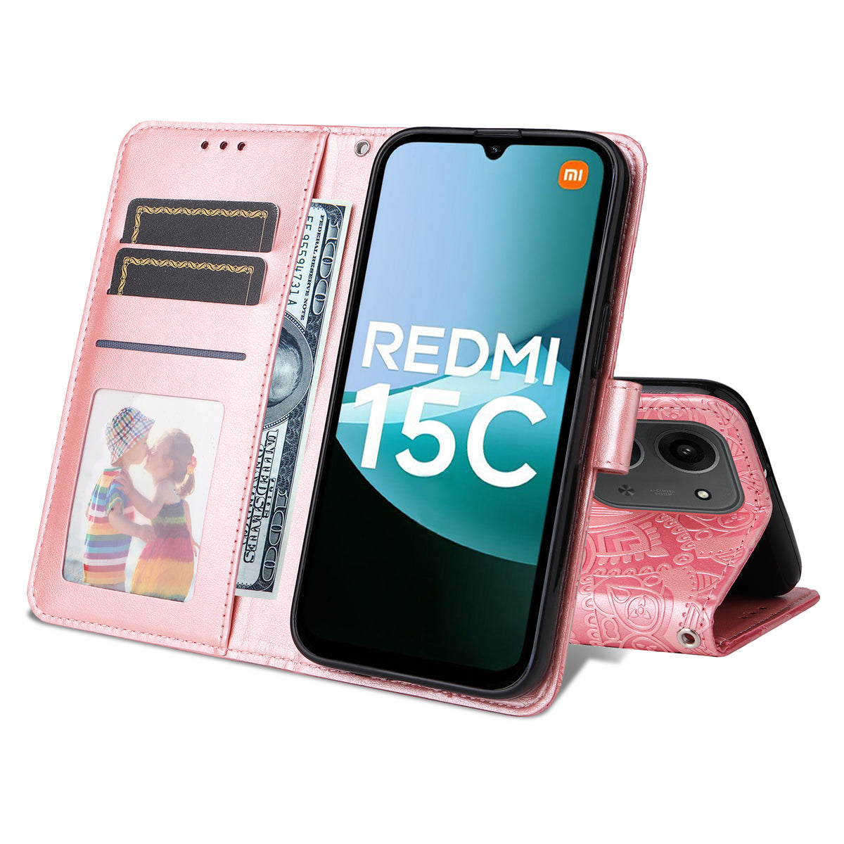 Xiaomi Redmi 15C 4G (Global) (171mm) / Poco C85 4G (171mm) Fodral Sunflower Imprint Läderplånbok mobilskal