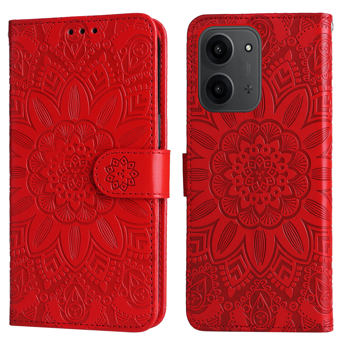 Xiaomi Redmi 15C 4G (Global) (171mm) / Poco C85 4G (171mm) Fodral Sunflower Imprint Läderplånbok mobilskal