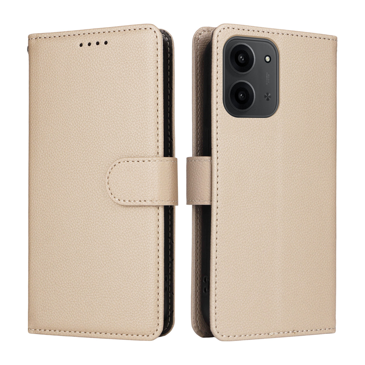 For Xiaomi Redmi 15C 4G (Global) (171mm) / Poco C85 4G (171mm) Case RFID Blocking 3 Card Slots PU Leather Phone Cover with Wrist Strap