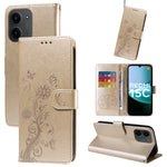 For Xiaomi Redmi 15C 4G (Global) (171mm) / Poco C85 4G (171mm) Leather Case Butterfly Floral Imprint Wallet Stand Cover
