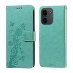 For Xiaomi Redmi 15C 4G (Global) (171mm) / Poco C85 4G (171mm) Leather Case Butterfly Floral Imprint Wallet Stand Cover