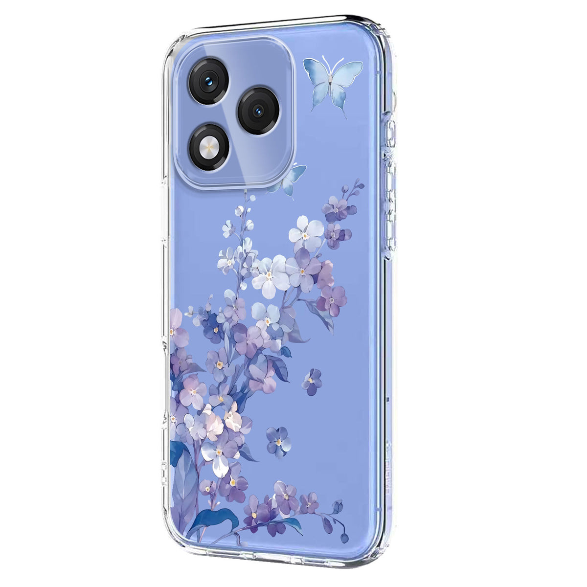 For Honor 400 Lite 5G Case Butterfly Floral Pattern Printing TPU Phone Back Cover