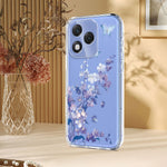 For Honor 400 Lite 5G Case Butterfly Floral Pattern Printing TPU Phone Back Cover