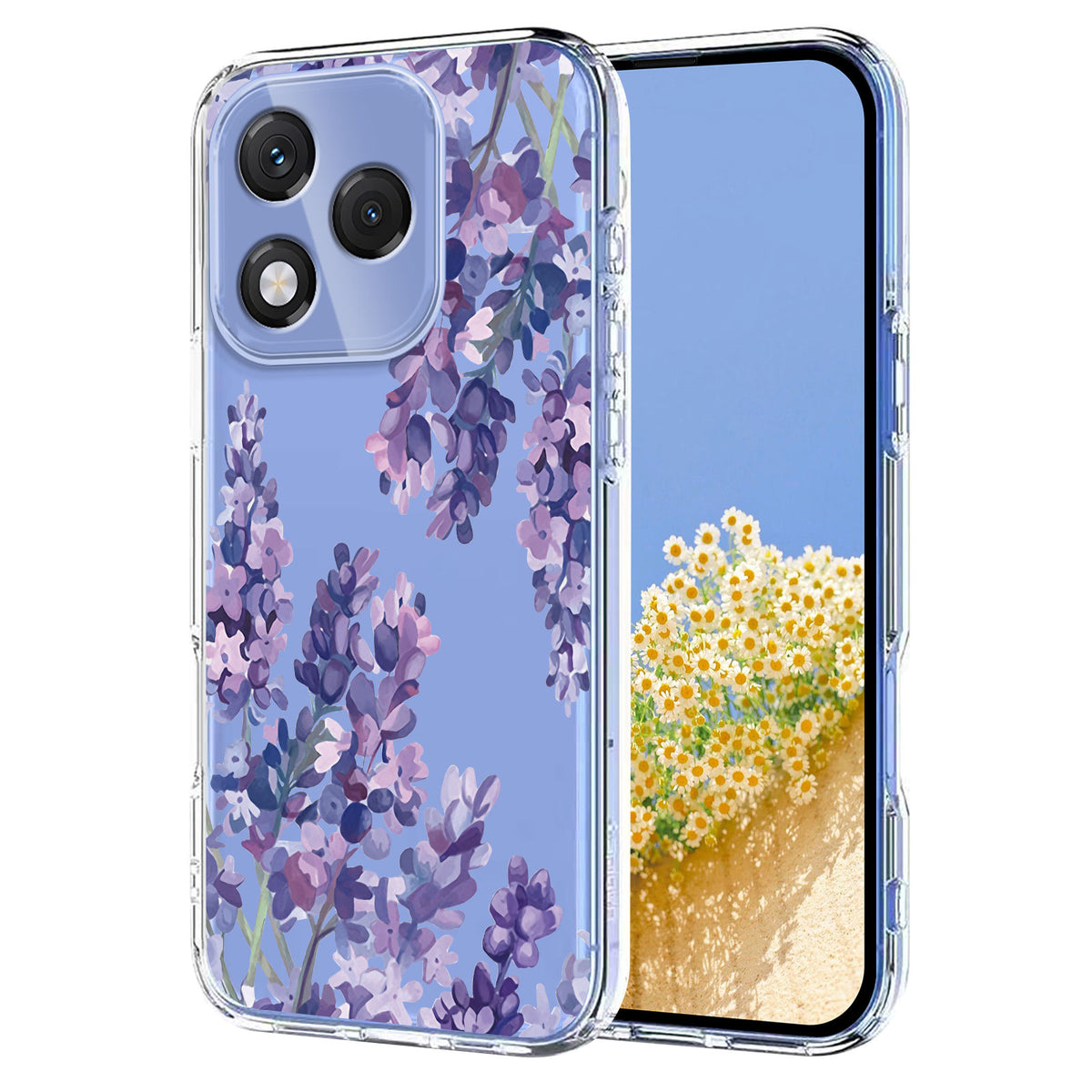 For Honor 400 Lite 5G Case Butterfly Floral Pattern Printing TPU Phone Back Cover
